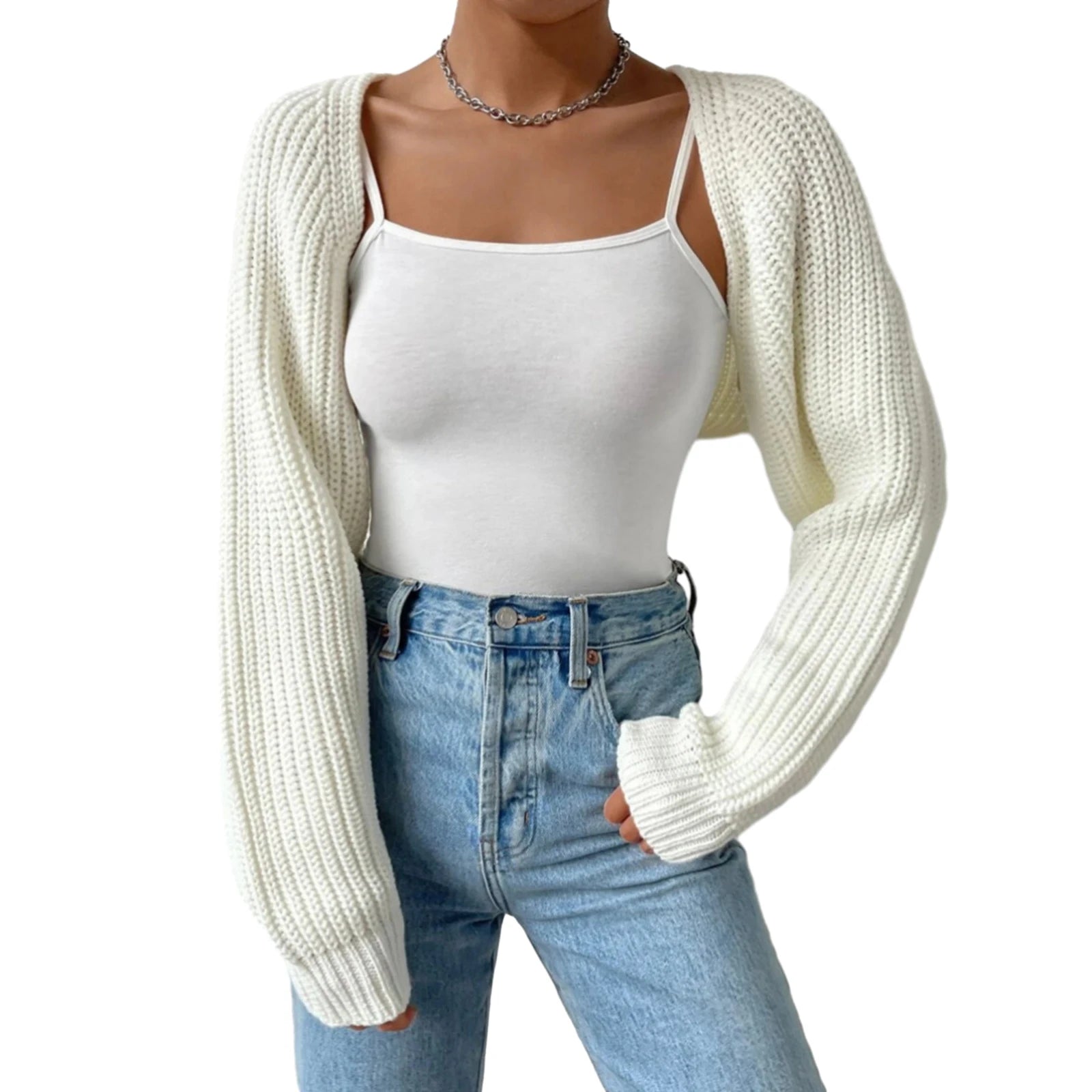 tylish Cropped Knit Cardigan – Everyday Layering Top