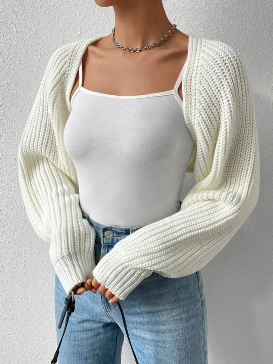 tylish Cropped Knit Cardigan – Everyday Layering Top