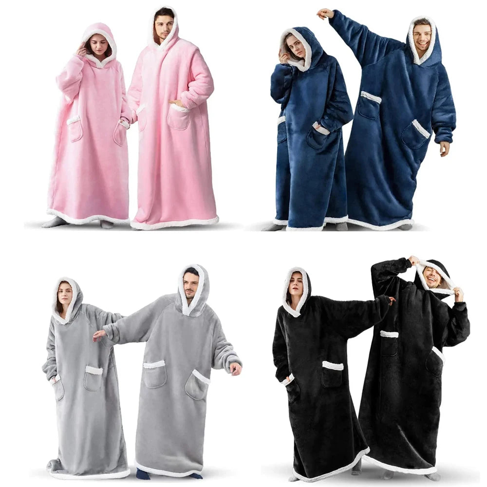 Cozy Super Long Fleece Blanket Sweatshirt