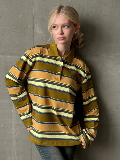 Casual Autumn Striped Long Sleeve T-Shirt