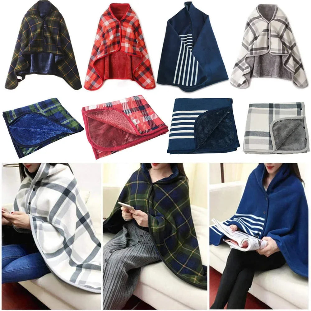 Multifunction Plaid Shawl Scarf for Women
