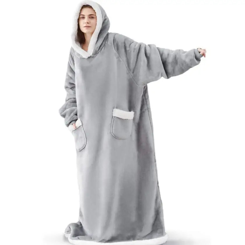 Cozy Super Long Fleece Blanket Sweatshirt