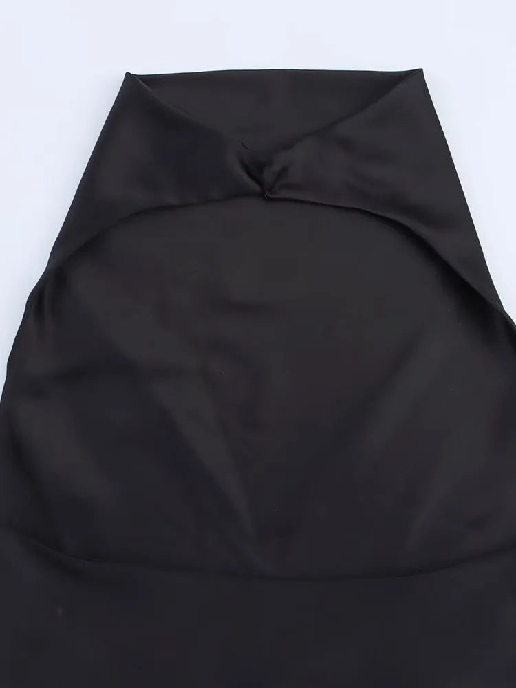 Women’s Elegant Satin Halter Dress