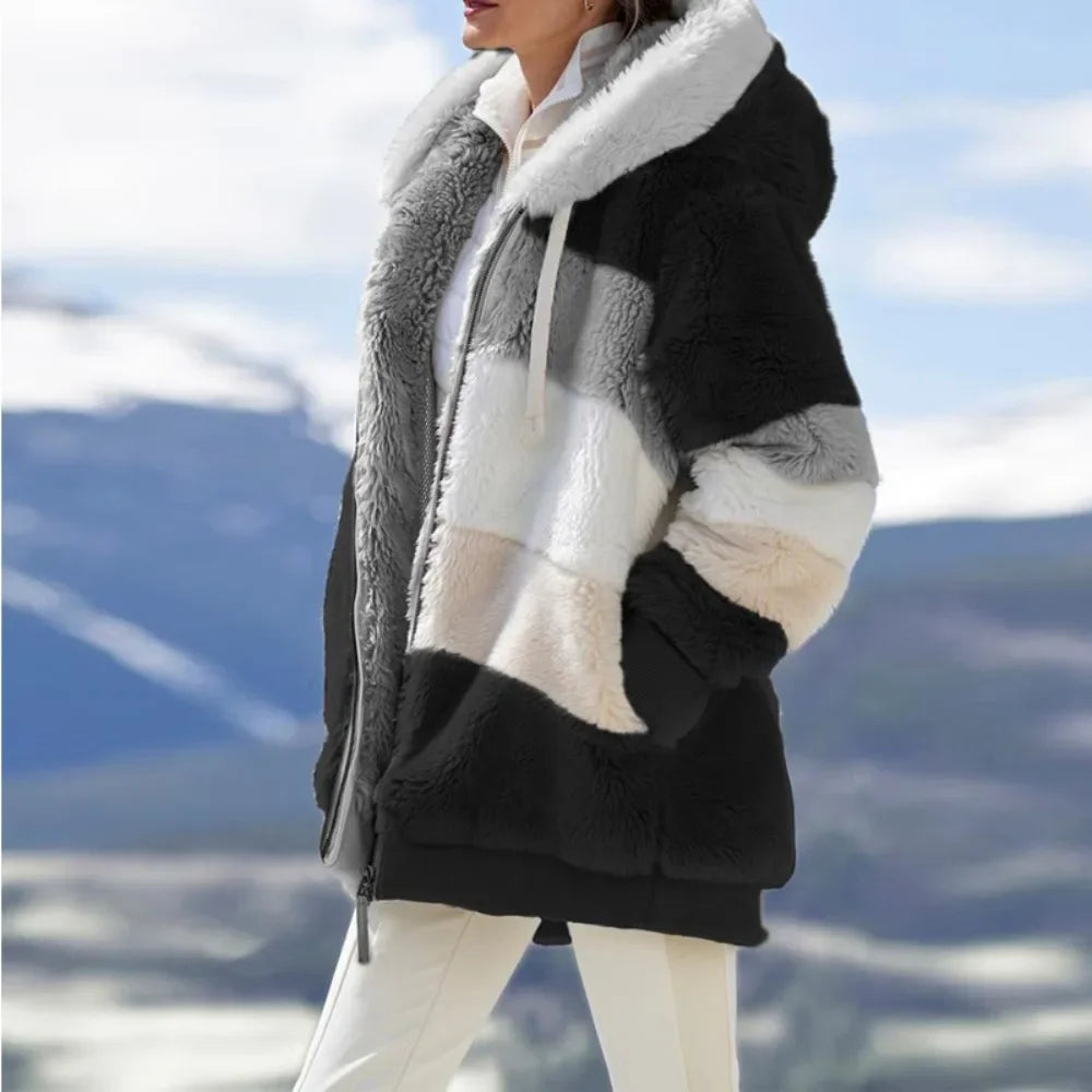Trendy Hooded Cashmere Coat – Winter Essential