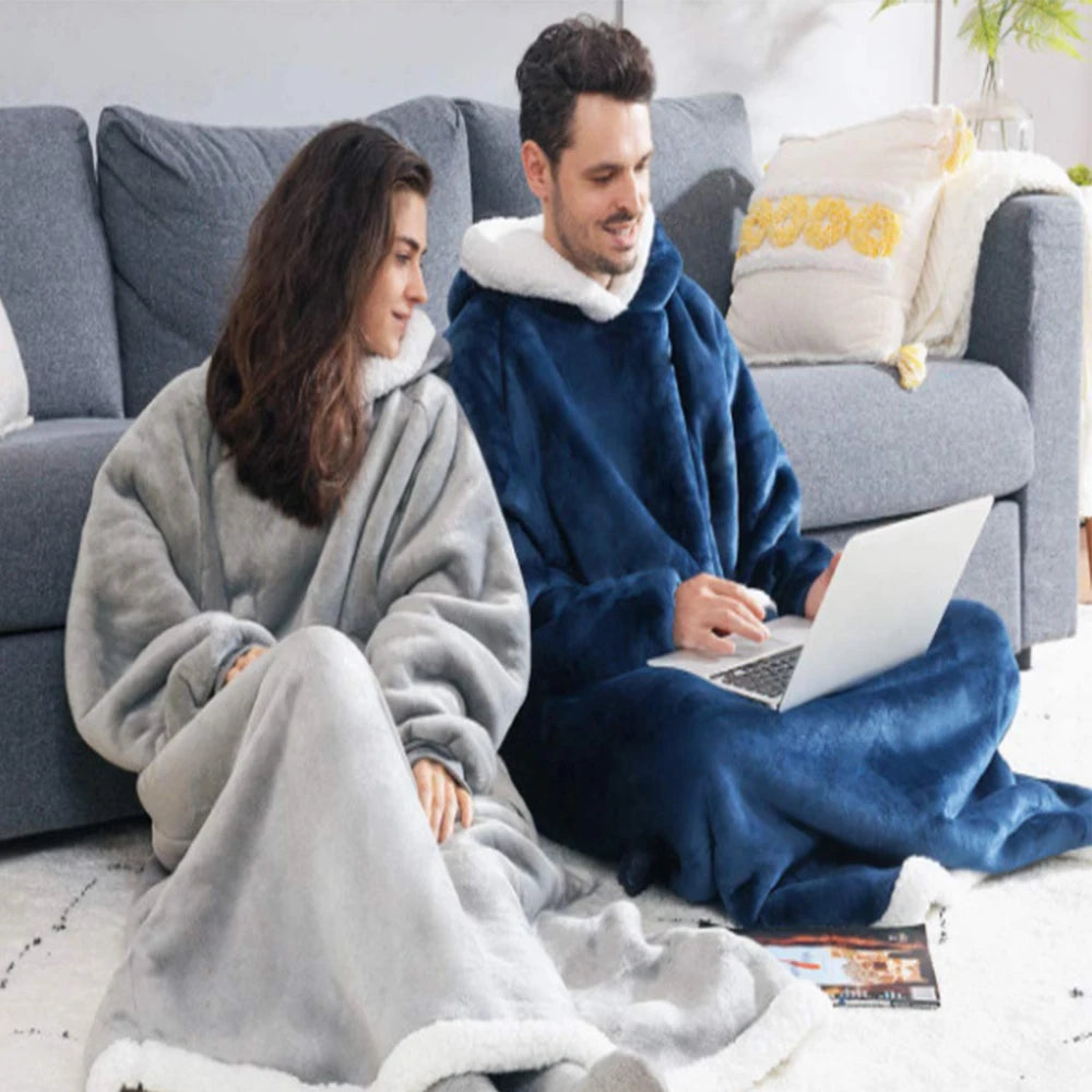 Cozy Super Long Fleece Blanket Sweatshirt