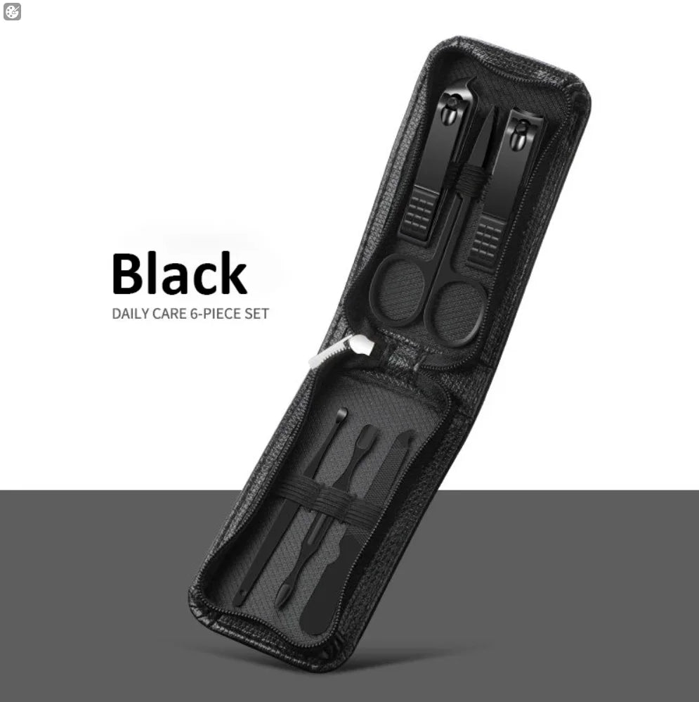 Professional 7-18 Piece Nail Care Kit Stainless Steel Manicure & Pedicure Set with Travel Case for On-the-Go Grooming