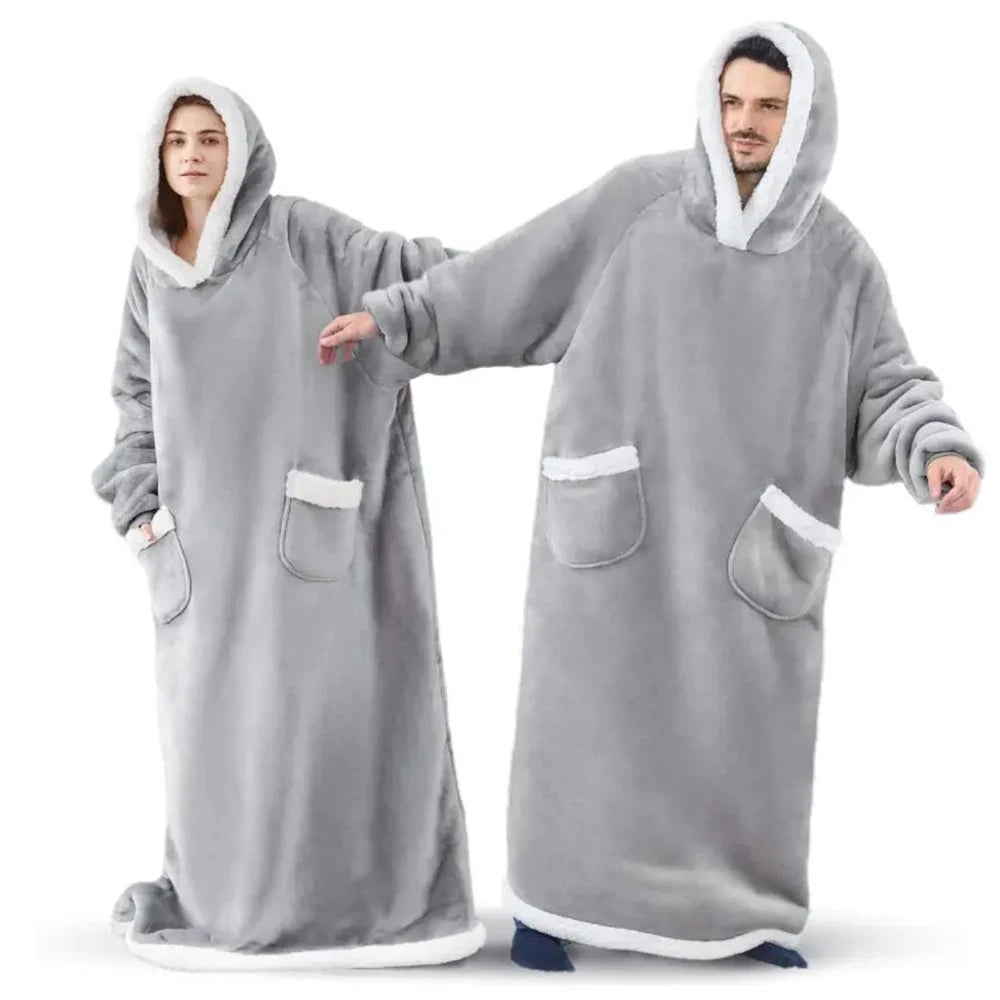 Cozy Super Long Fleece Blanket Sweatshirt
