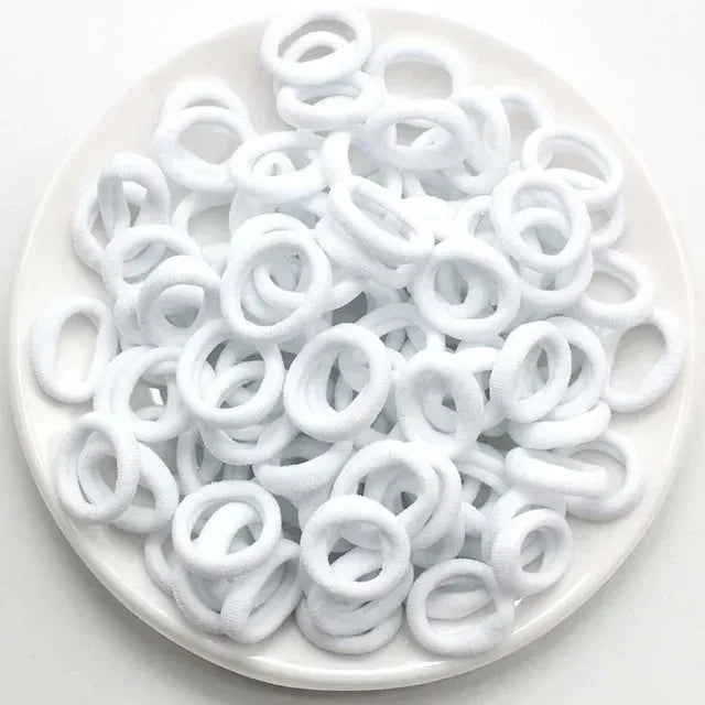 200PCS Colorful Nylon Hair Bands – Elastic Ponytail Holders