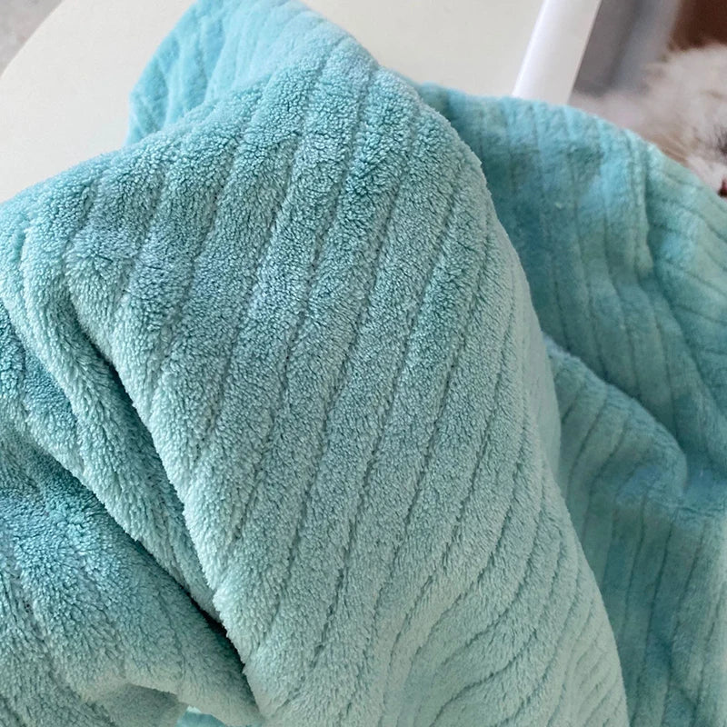 Thick Ribbed Fleece Pajama Set