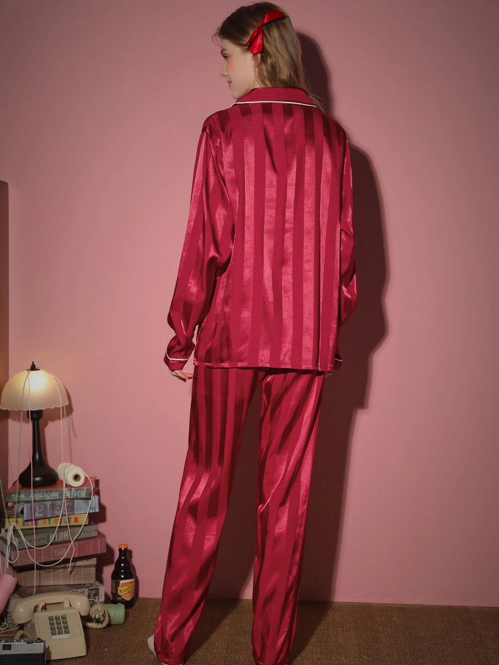 women’s striped pajama set