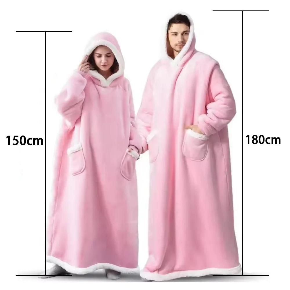 Cozy Super Long Fleece Blanket Sweatshirt