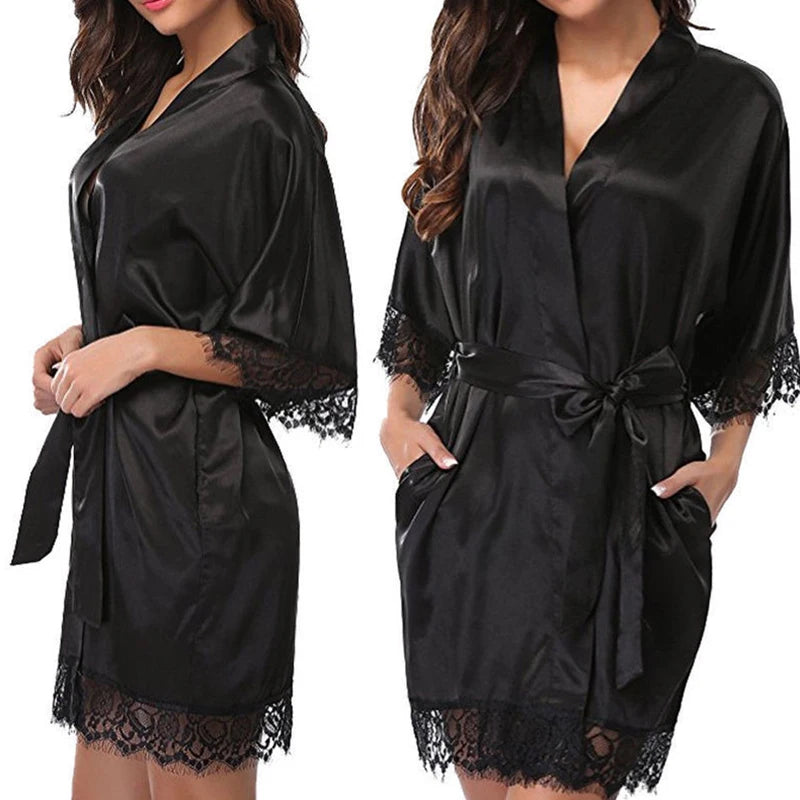 Plus-Size Silky Nightgown – Cozy & Stylish