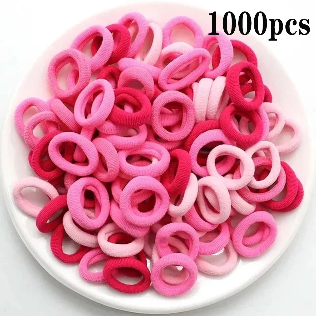 200PCS Colorful Nylon Hair Bands – Elastic Ponytail Holders