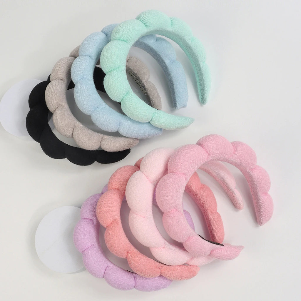 3Pcs Microfiber Spa Headband & Wristbands Set