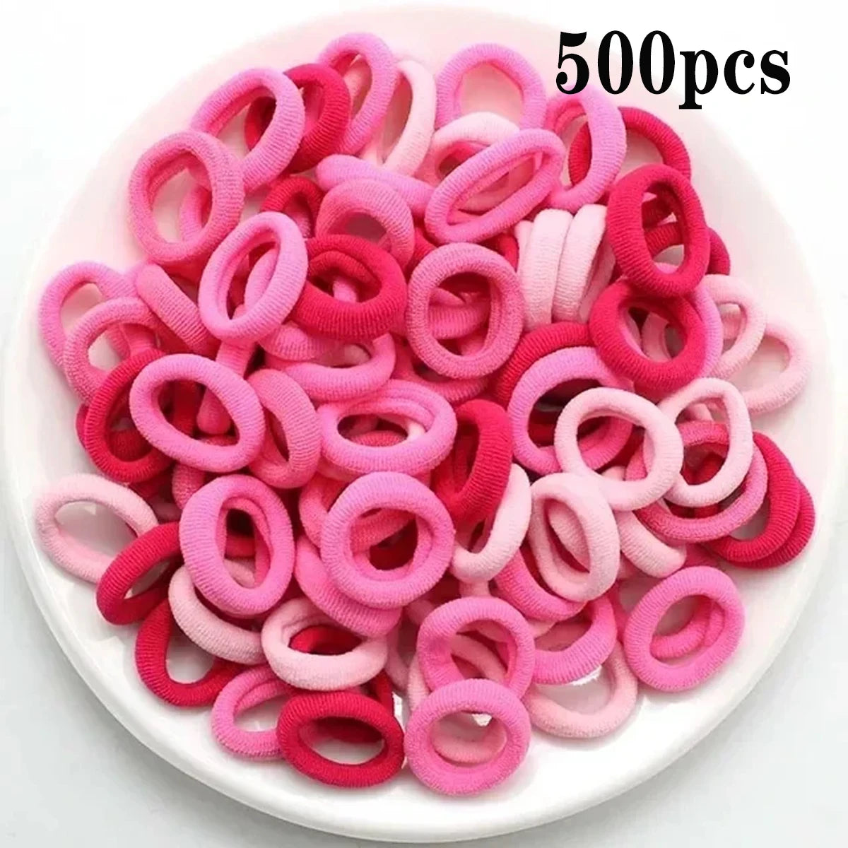 200PCS Colorful Nylon Hair Bands – Elastic Ponytail Holders