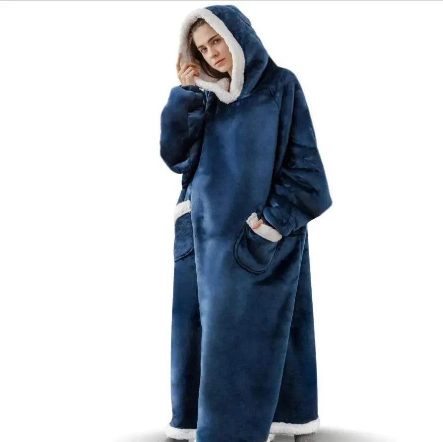 Cozy Super Long Fleece Blanket Sweatshirt