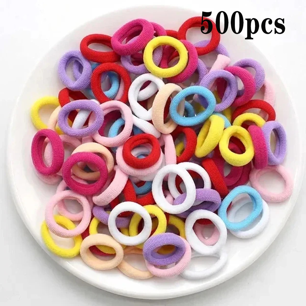 200PCS Colorful Nylon Hair Bands – Elastic Ponytail Holders