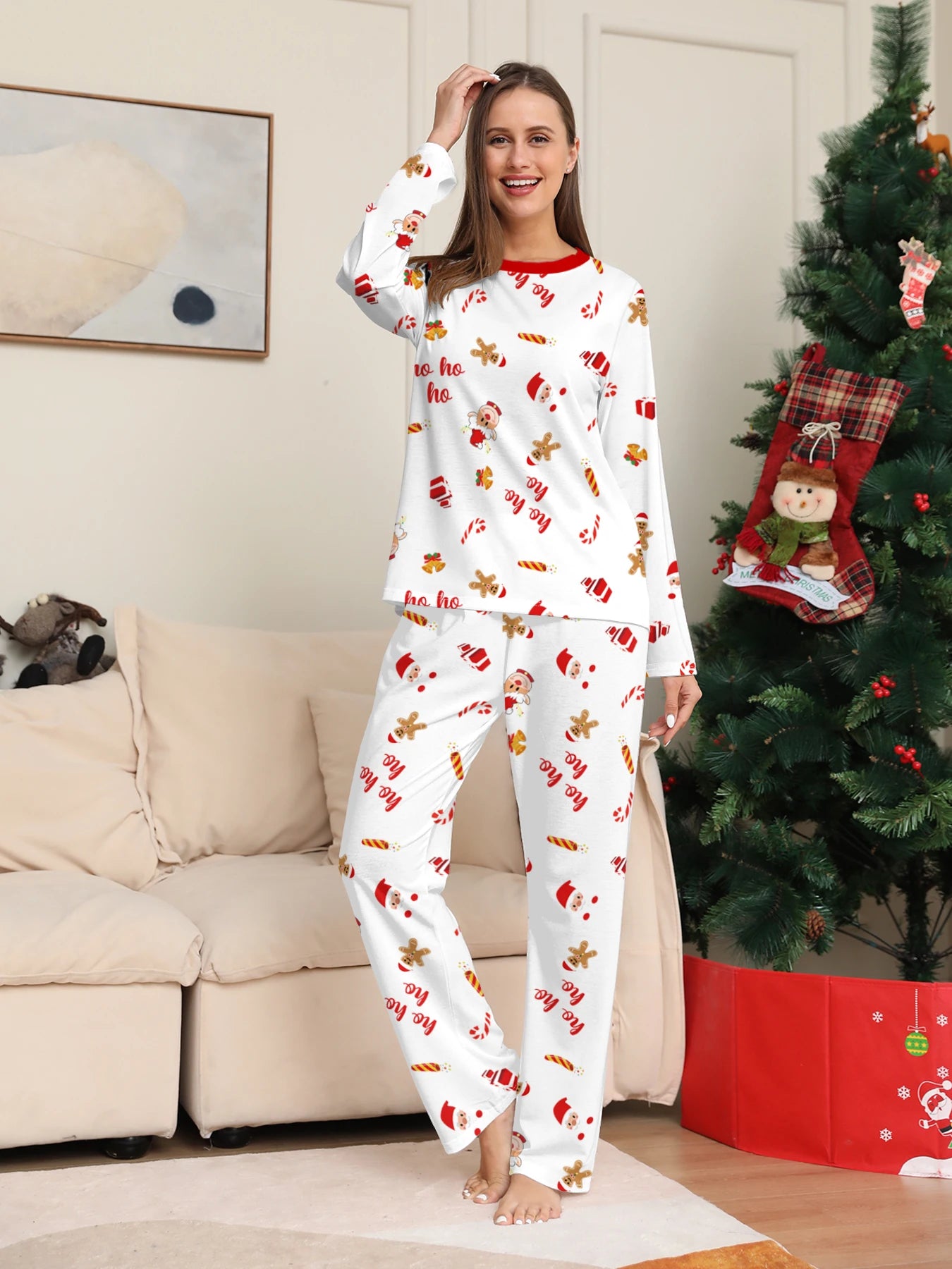 Cute Plaid Winter Pajama Set