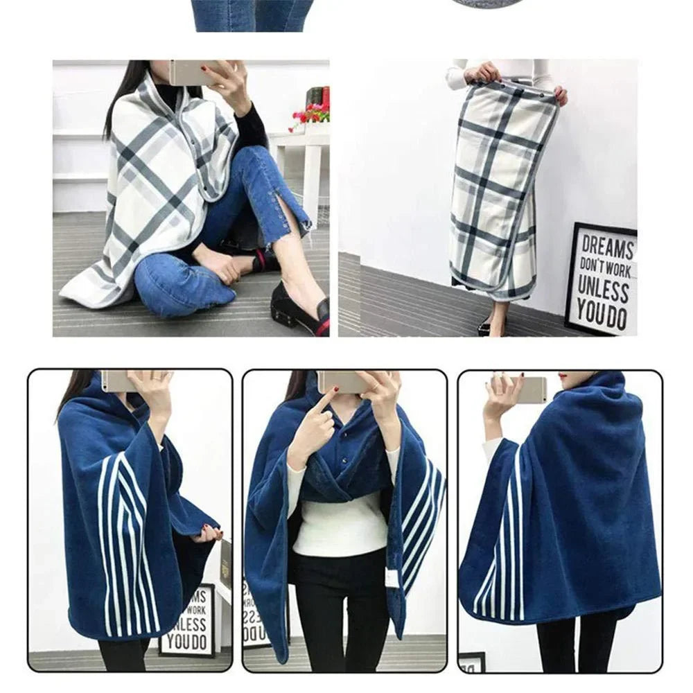Multifunction Plaid Shawl Scarf for Women