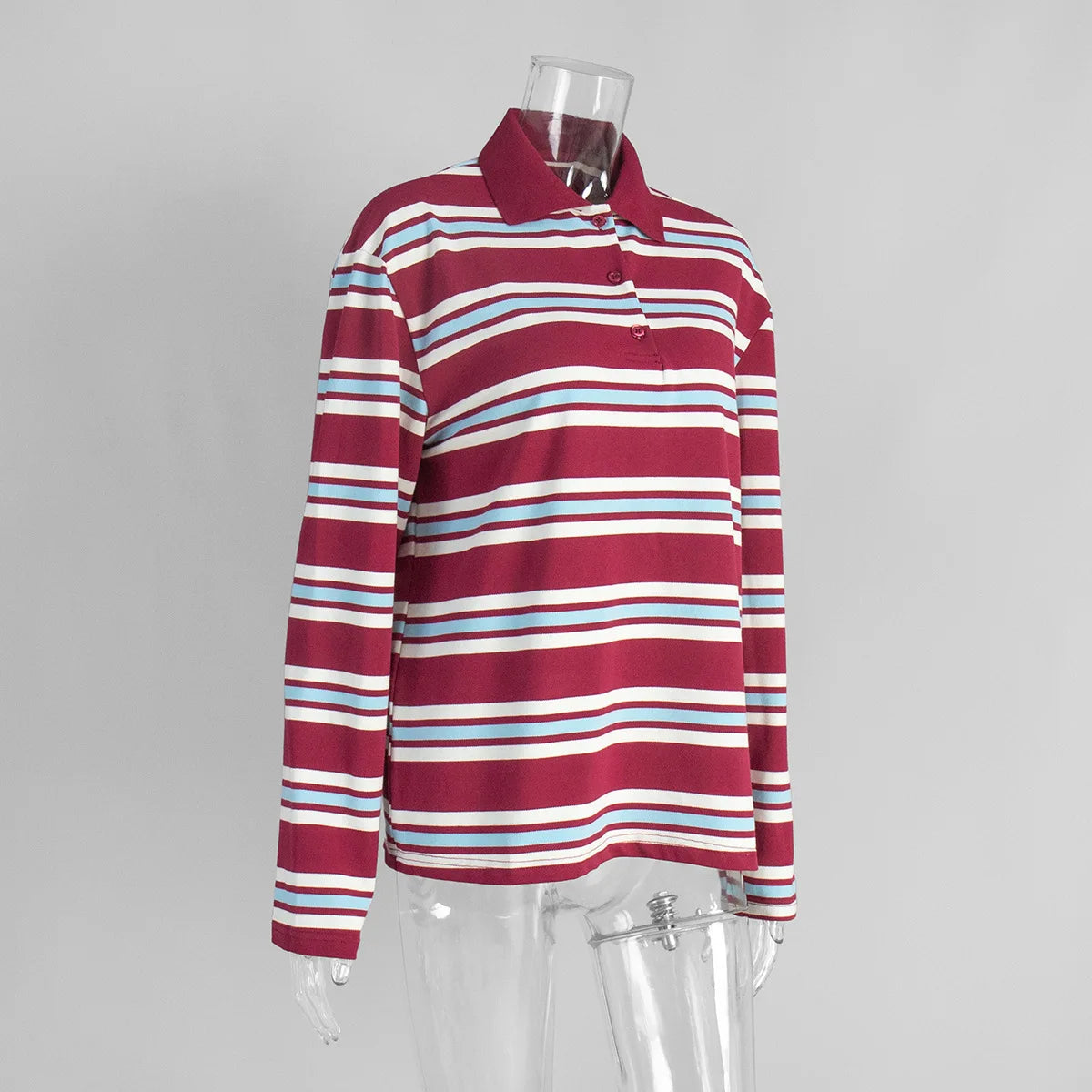 Casual Autumn Striped Long Sleeve T-Shirt