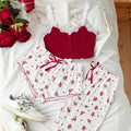 Valentine Floral Knit Pajama 3-Piece Set
