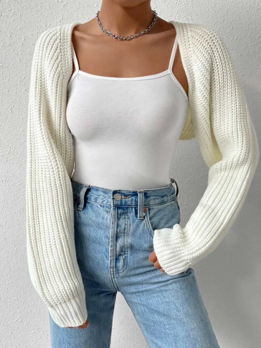 tylish Cropped Knit Cardigan – Everyday Layering Top